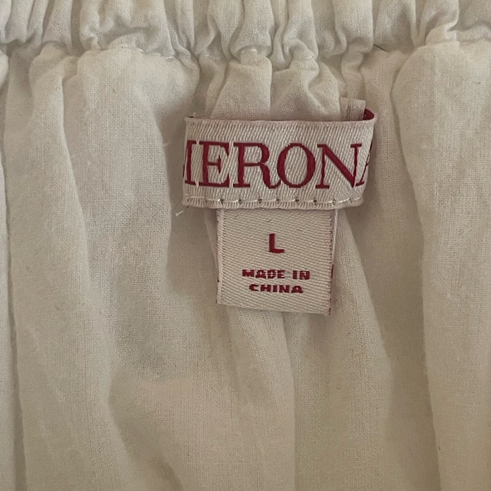 Merona Ivory Lace Ruffle Blouse - Picture 2 of 6